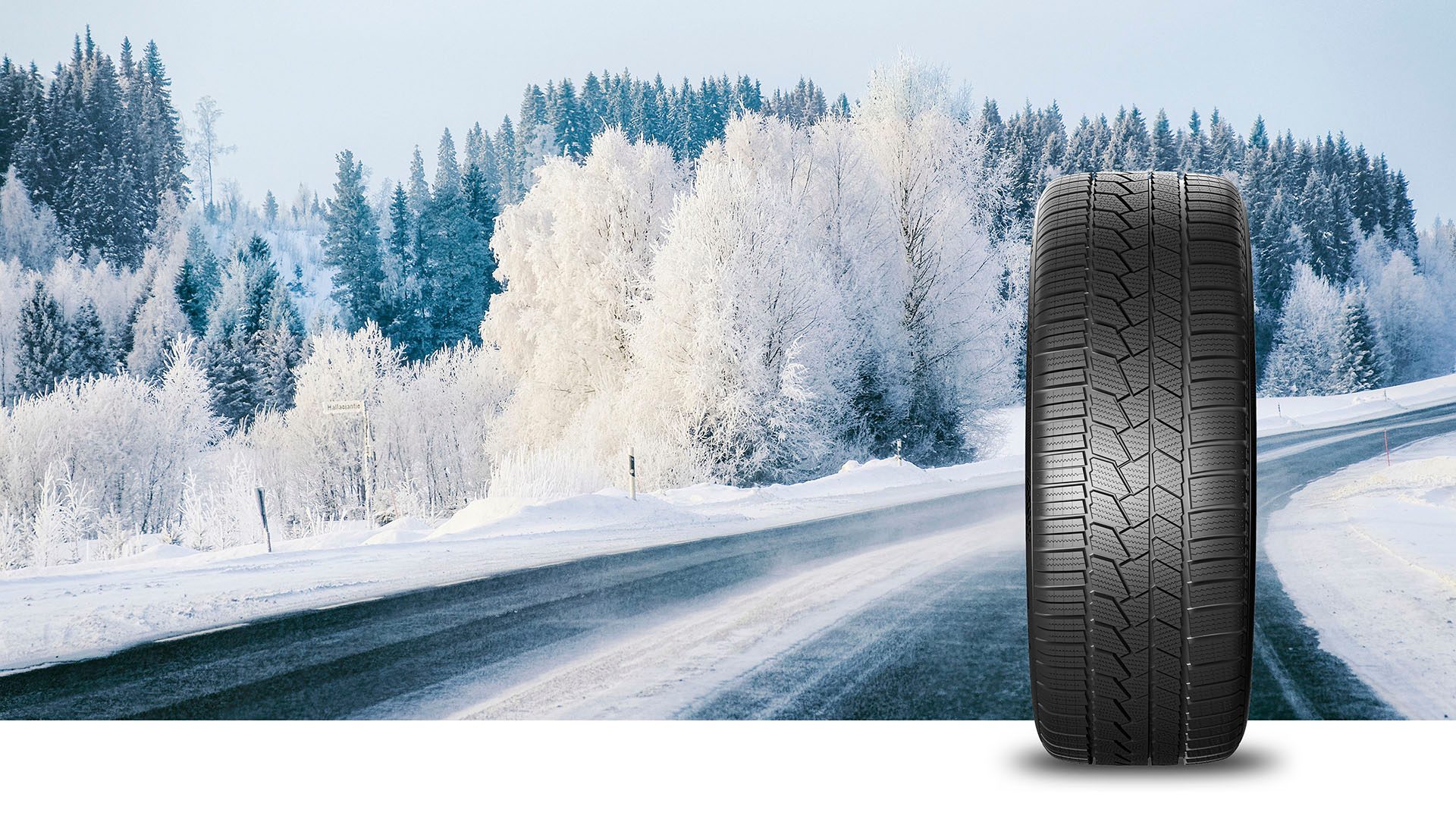 Winterbild mit Reifen Continental